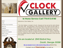 Tablet Screenshot of clockgalleryinc.com